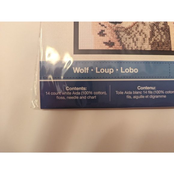 Bucilla WOLF Counted Cross Stitch Kit 5" x 7" # 46445 NEW - Picture 2 of 3